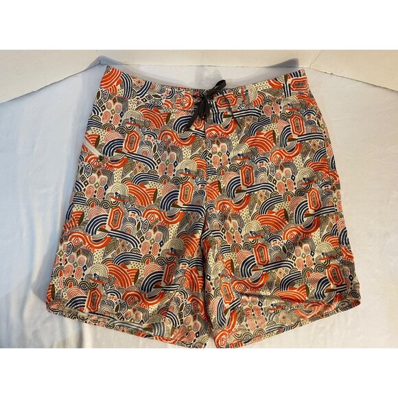Patagonia Mens Swim Trunks Sz 38 Multicolor Abstract Summer Beach Pool Artsie